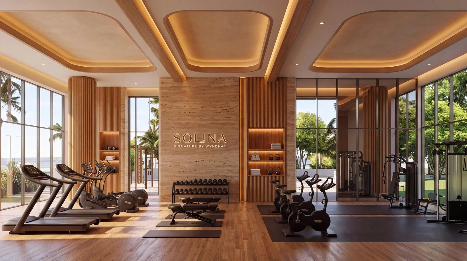 Không gian phòng tập thể thao trong phối cảnh SOLINA